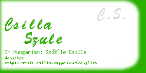 csilla szule business card